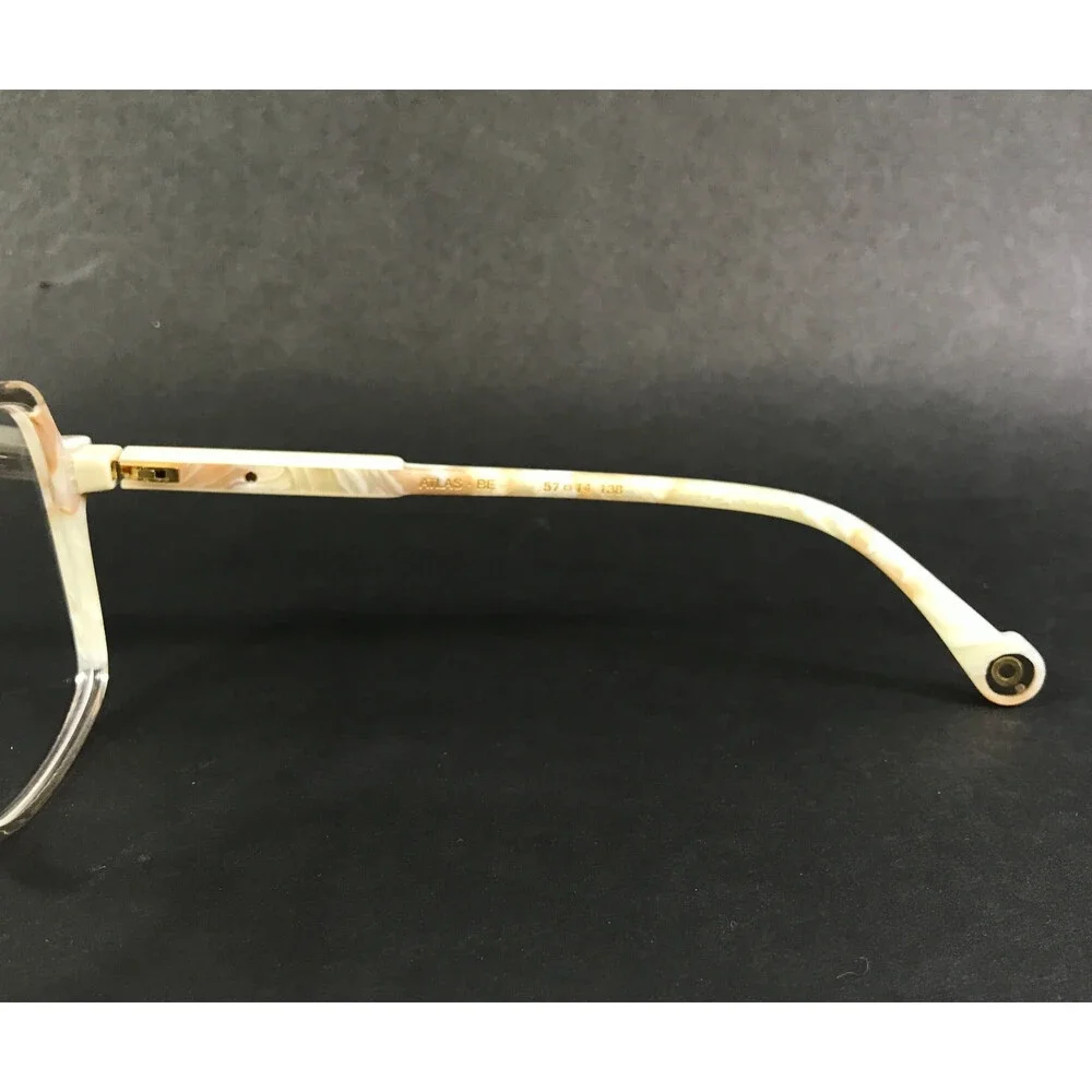 Etnia Barcelona Eyeglasses Frames ATLAS BE Clear Beige Marble Aviator 57-14-138